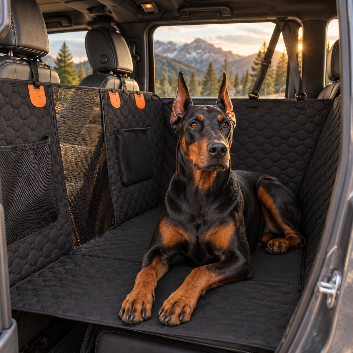 Hard-Bottom Dog Backseat Extender & Waterproof Seat Protector